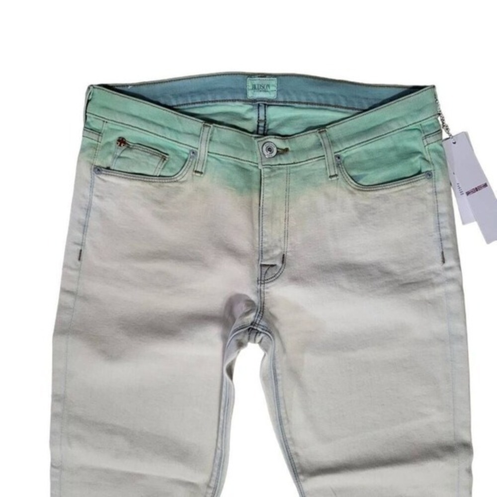 Hudson Jeans Crop Krista Super Skinny Mint Ombre Wash Size 30 - Picture 9 of 13